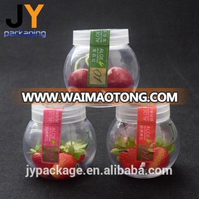 Clear Plastic yogurt bottle pudding bottle with screw lid